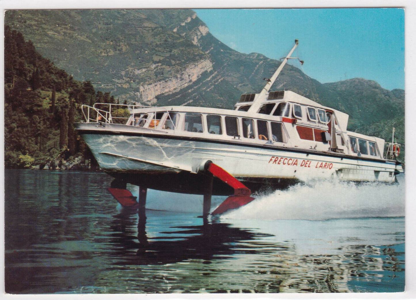 CARTE POSTALE COULEUR CPSM LAGO DI COMO ALISCAFO