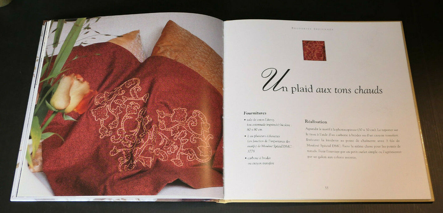 LOT DE 2 LIVRES / BRODERIES INDIENNES / LE POINT DE CROIX & LE JARDIN / LTA DMC