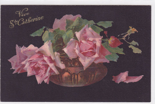 CARTE POSTALE ANCIENNE COULEUR CPA FANTAISIE VIVE SAINTE STE CATHERINE