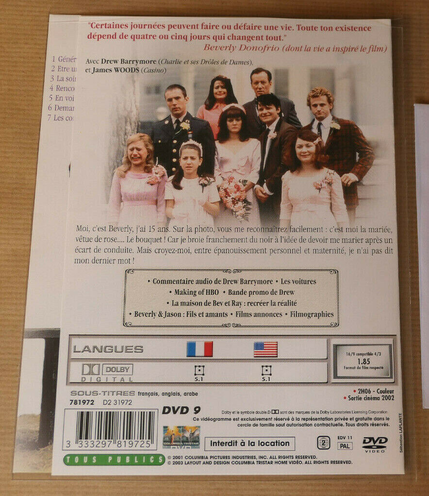 DVD ECARTS DE CONDUITE / DREW BARRYMORE (2001)