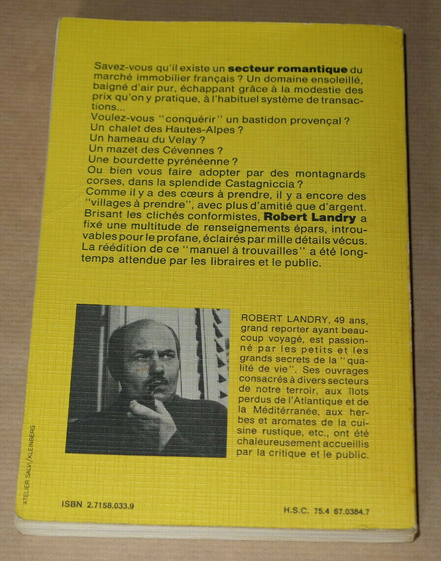 GUIDE DES VILLAGES ABANDONNES / NOUVELLE EDITION 1974 BALLAND / ROBERT LANDRY