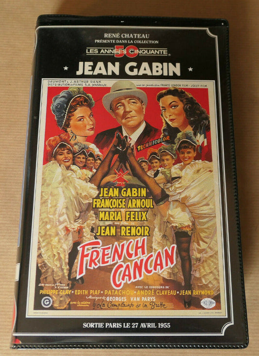 VHS CASSETTE VIDEO RENE CHATEAU FRENCH CANCAN JEAN GABIN ARNOUL FELIX RENOIR