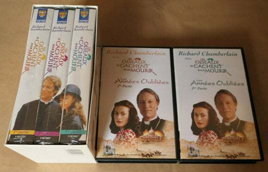 VHS CASSETTE VIDEO LES OISEAUX SE CACHENT POUR MOURIR RICHARD CHAMBERLAIN