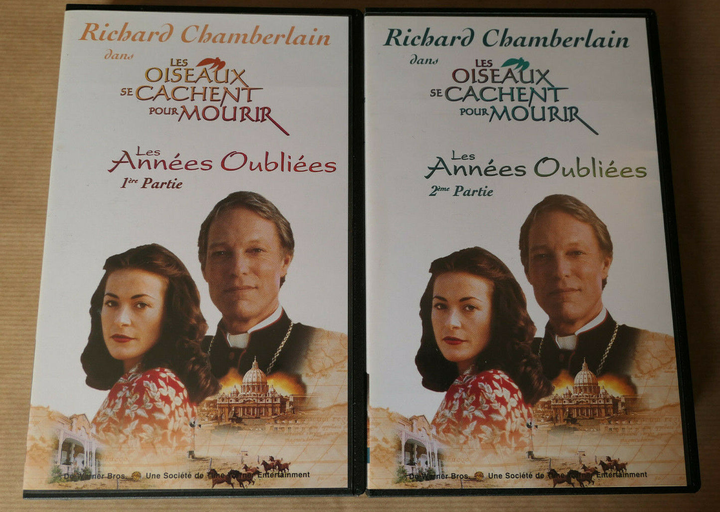 VHS CASSETTE VIDEO LES OISEAUX SE CACHENT POUR MOURIR RICHARD CHAMBERLAIN