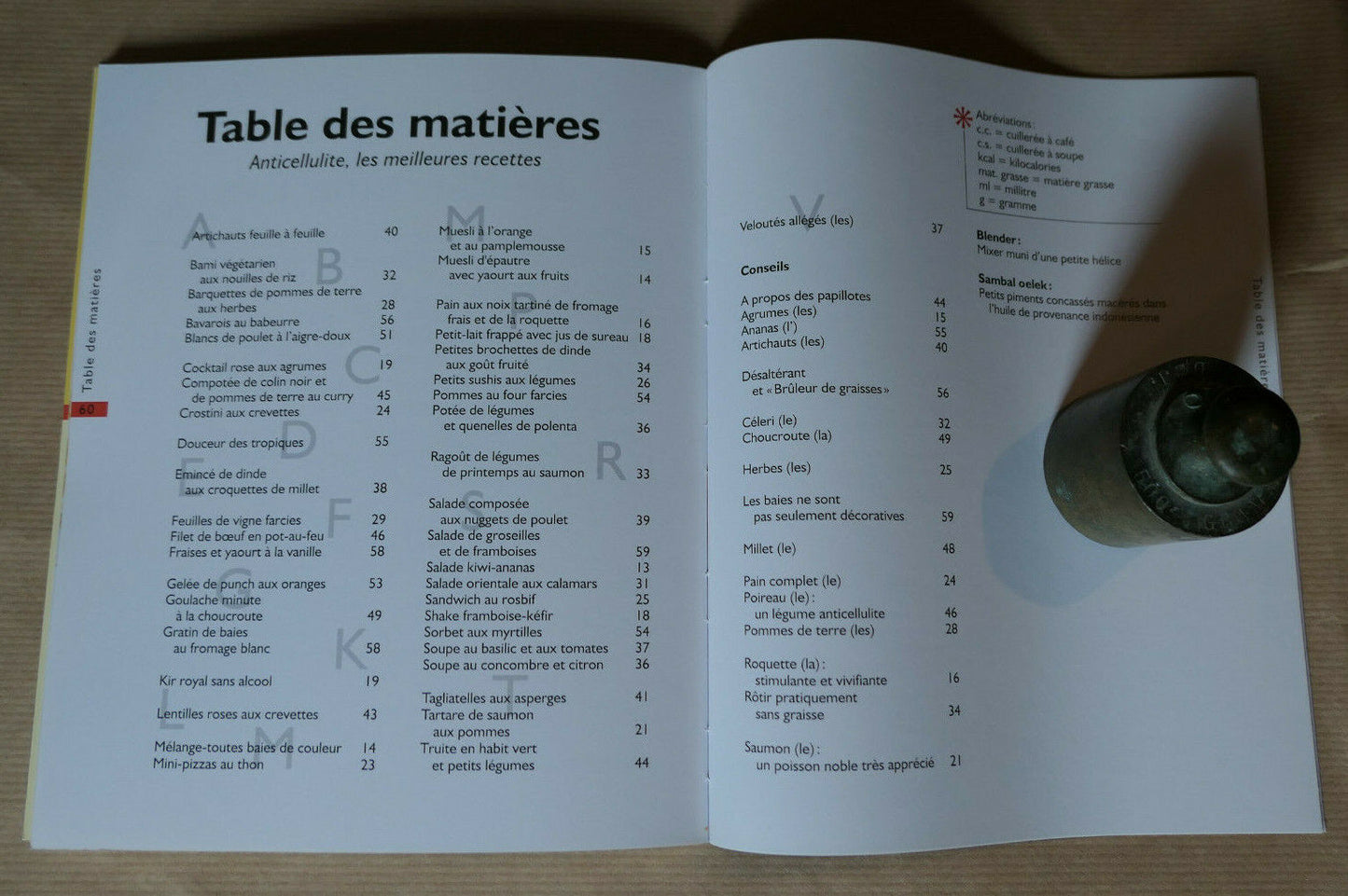 ANTICELLULITE LES MEILLEURES RECETTES / NUTRITION ALIMENTATION EDITIONS ADN 2001