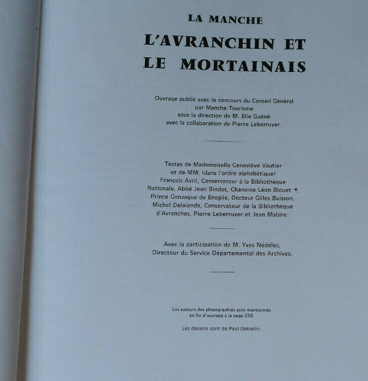 LA MANCHE L'AVRANCHIN ET LE MORTAINAIS / NORMANDIE HISTOIRE TOURISME PHOTOS 1972