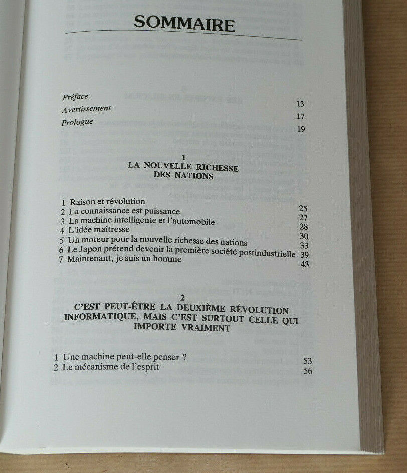 LA CINQUIEME GENERATION / INTELLIGENCE ARTIFICIELLE INFORMATIQUE 1984
