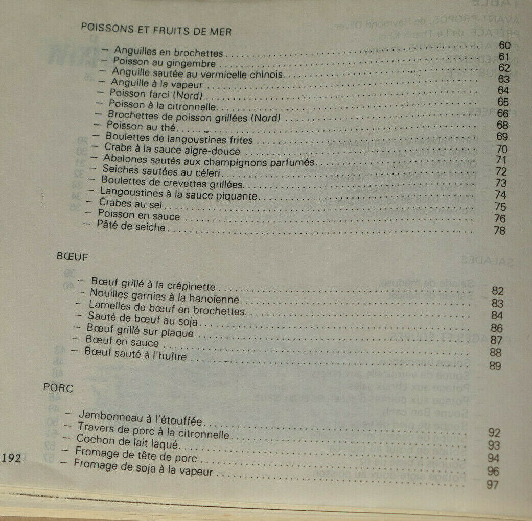 LE CHANT DU RIZ PILE / CENT RECETTES VIETNAMIENNES / CUISINE ASIATIQUE / 1998