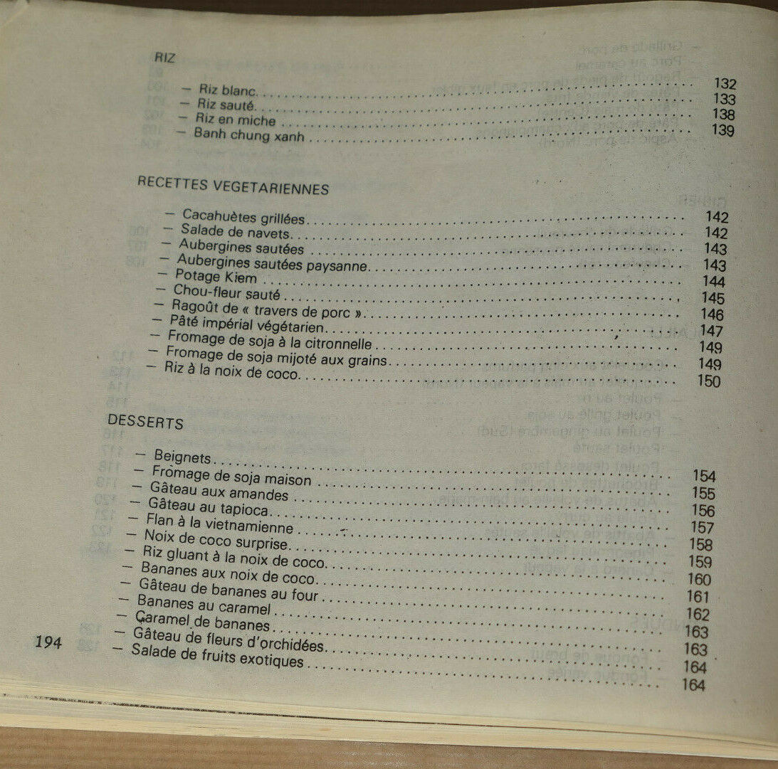 LE CHANT DU RIZ PILE / CENT RECETTES VIETNAMIENNES / CUISINE ASIATIQUE / 1998