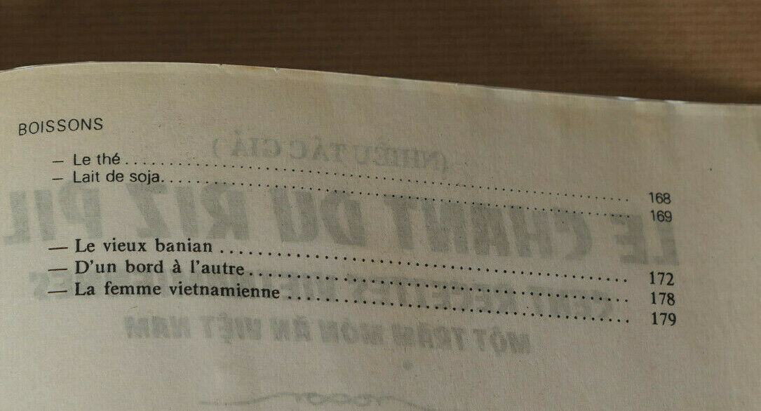 LE CHANT DU RIZ PILE / CENT RECETTES VIETNAMIENNES / CUISINE ASIATIQUE / 1998