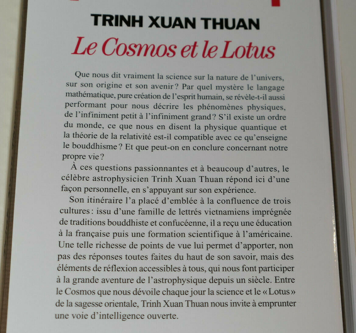 TRINH XUAN THUAN / LOT DE 3 LIVRES / SCIENCE ASTROPHYSIQUE UNIVERS