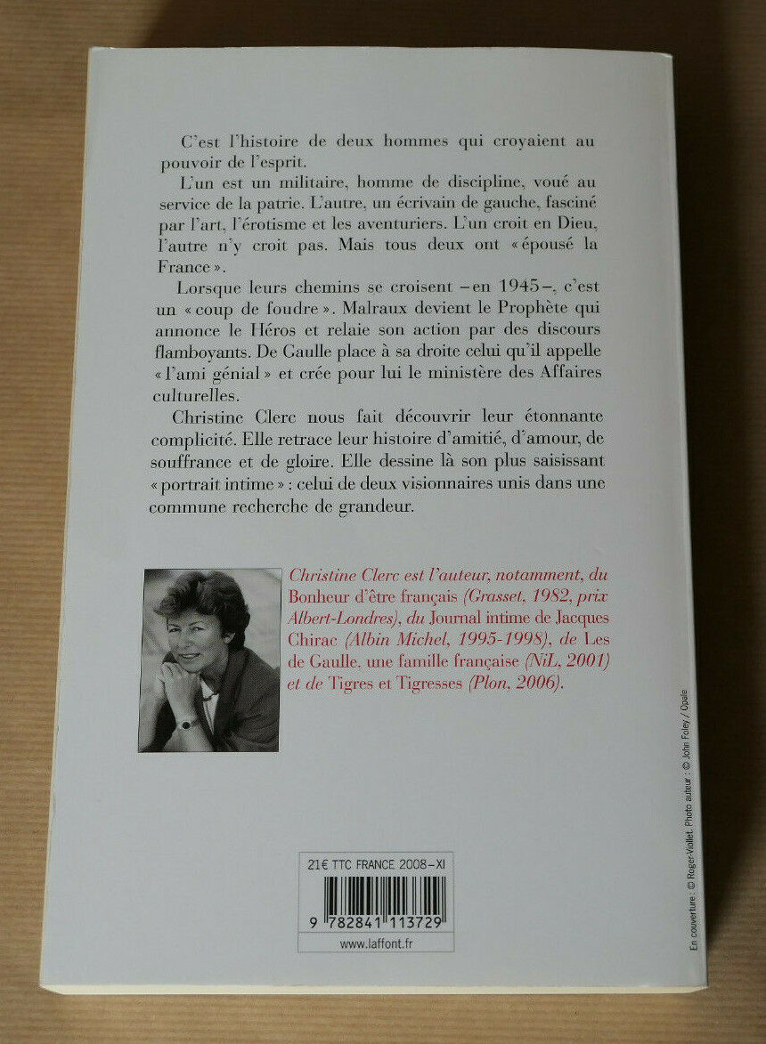 DE GAULLE MALRAUX UNE HISTOIRE D'AMOUR / CHRISTINE CLERC / NIL 2008