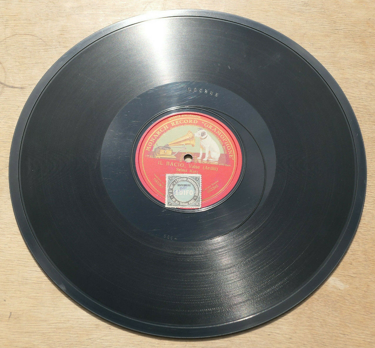 78T 78RPM 30CM 12" SELMA KURZ IL BACIO ARDITI MONARCH RECORD GRAMOPHONE 053283