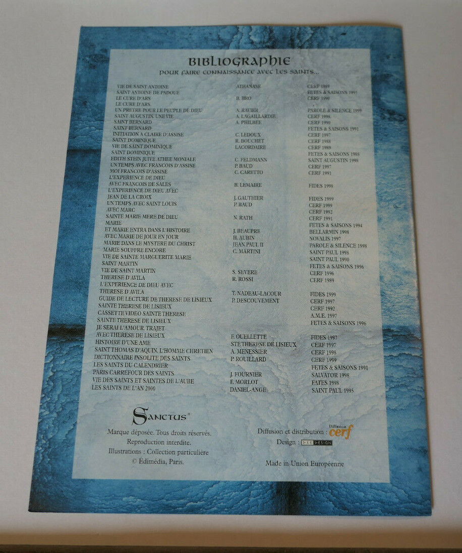 JEU DE SOCIETE SANCTUS RELIGION SAINTS CERF