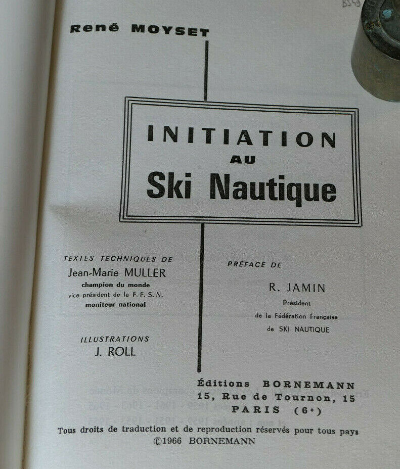 INITIATION AU SKI NAUTIQUE / RENE MOYSET / SPORTS SB BORNEMANN 1966