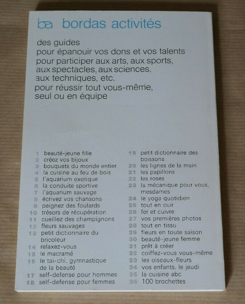 SELF-DEFENSE POUR HOMMES / BORDAS ACTIVITES 1969 / METHODE PHOTOS