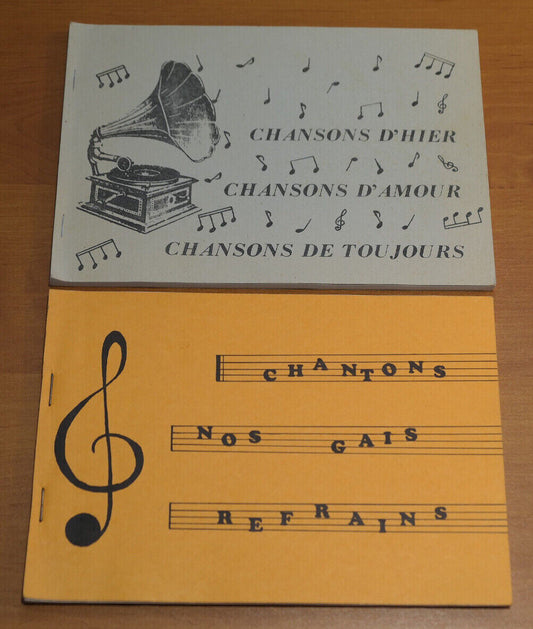 CHANSONS D'HIER CHANSONS D'AMOUR CHANSONS DE TOUJOURS LOT DE 2 LIVRETS DE CHANTS