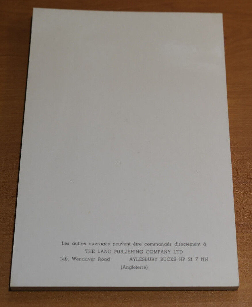 LE RETOUR DU DOCTEUR LANG / S.G. MIRON / 1980