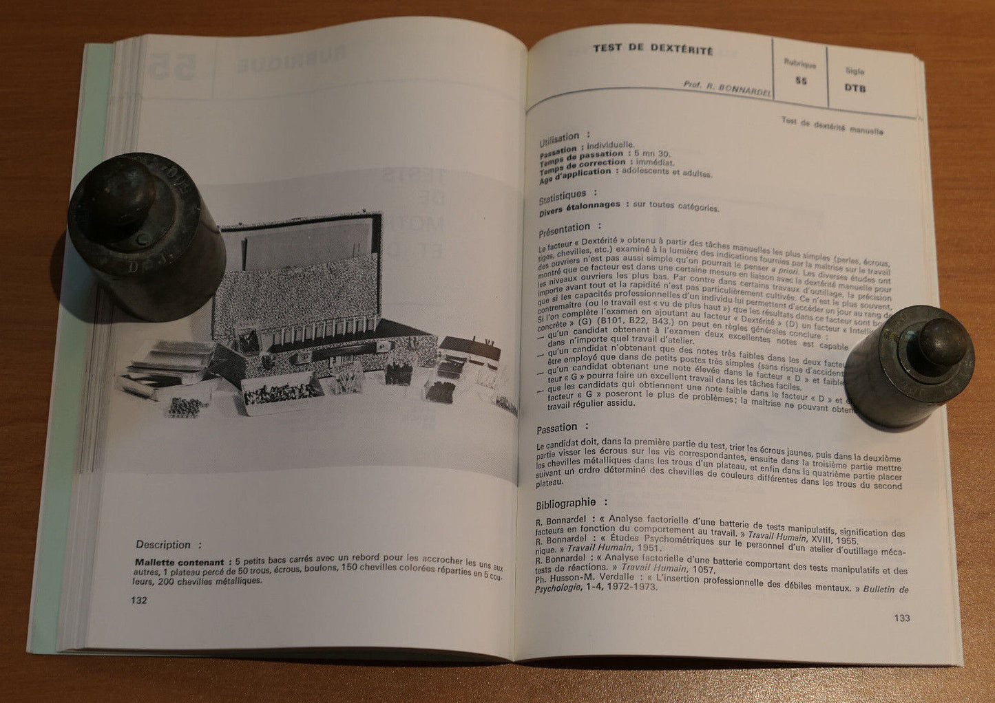 PSYCHOMETRIE CATALOGUE MATERIEL SCIENCE TECHNIQUE TESTS EAP 1973