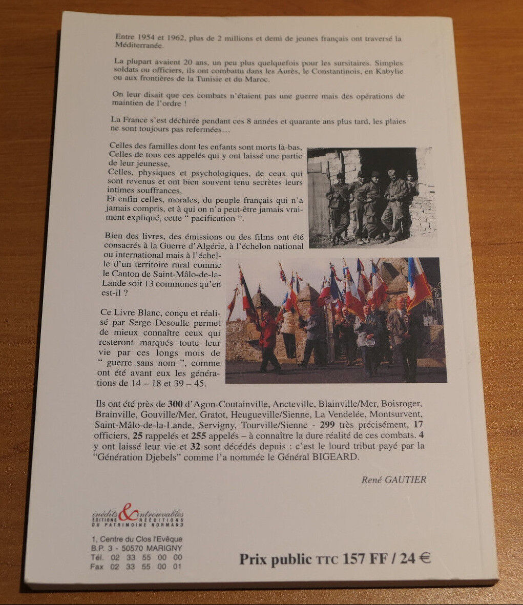 LIVRE BLANC DES ANCIENS COMBATTANTS D'AFRIQUE DU NORD SAINT-MALO-DE-LA-LANDE
