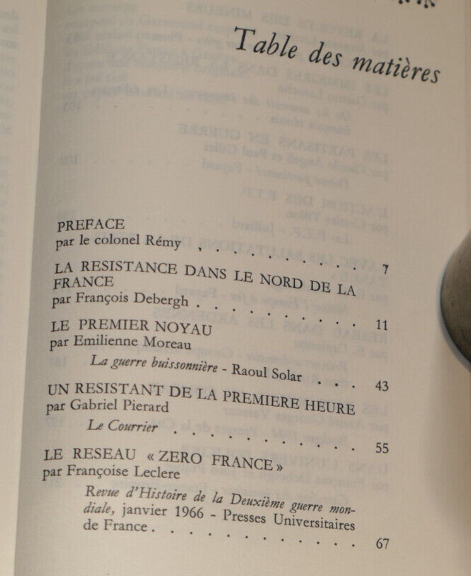 LA RESISTANCE DANS LE NORD / HISTOIRE MILITARIA WW2 RECITS / EDITIONS FAMOT 1974