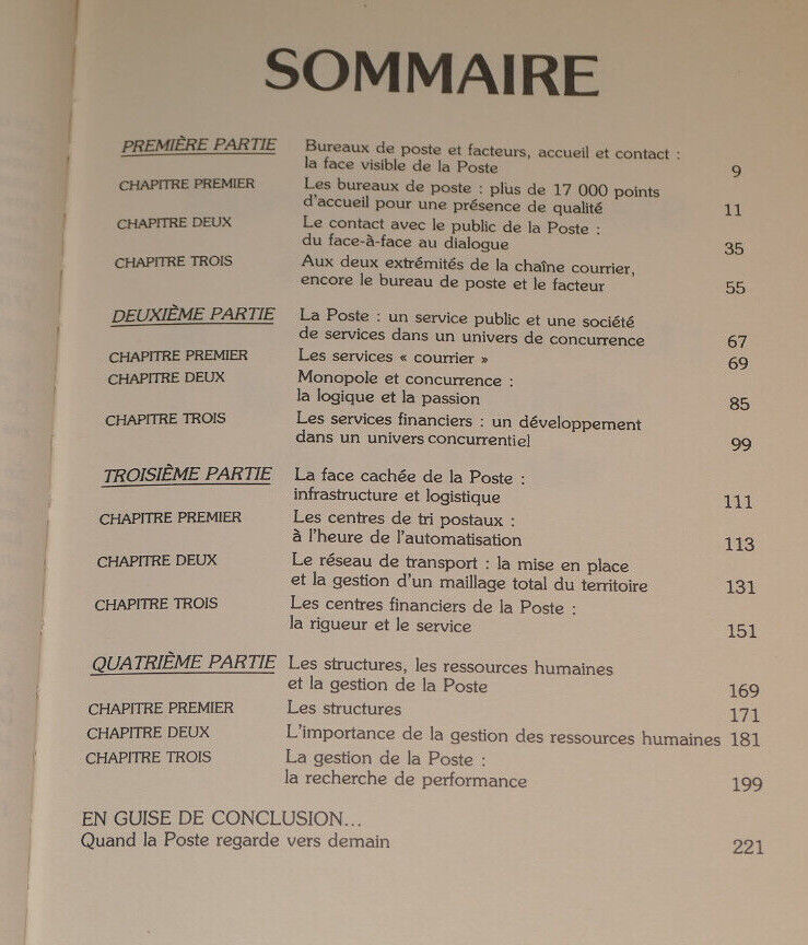 LA POSTE AUJOURD'HUI ET DEMAIN / HISTOIRE ENTREPRISE FACTEURS PHOTOS / 1989