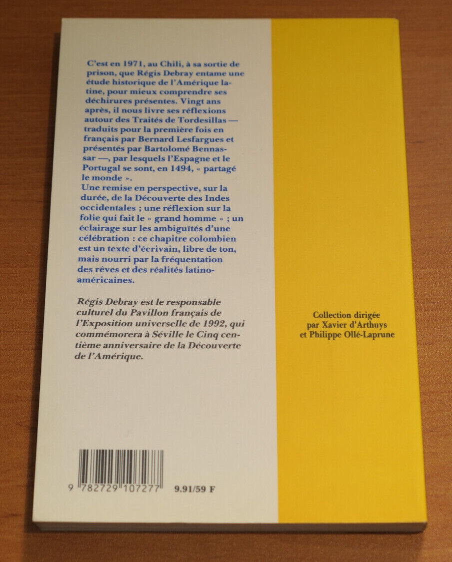CHRISTOPHE COLOMB LE VISITEUR DE L'AUBE / REGIS DEBRAY / HISTOIRE 1991