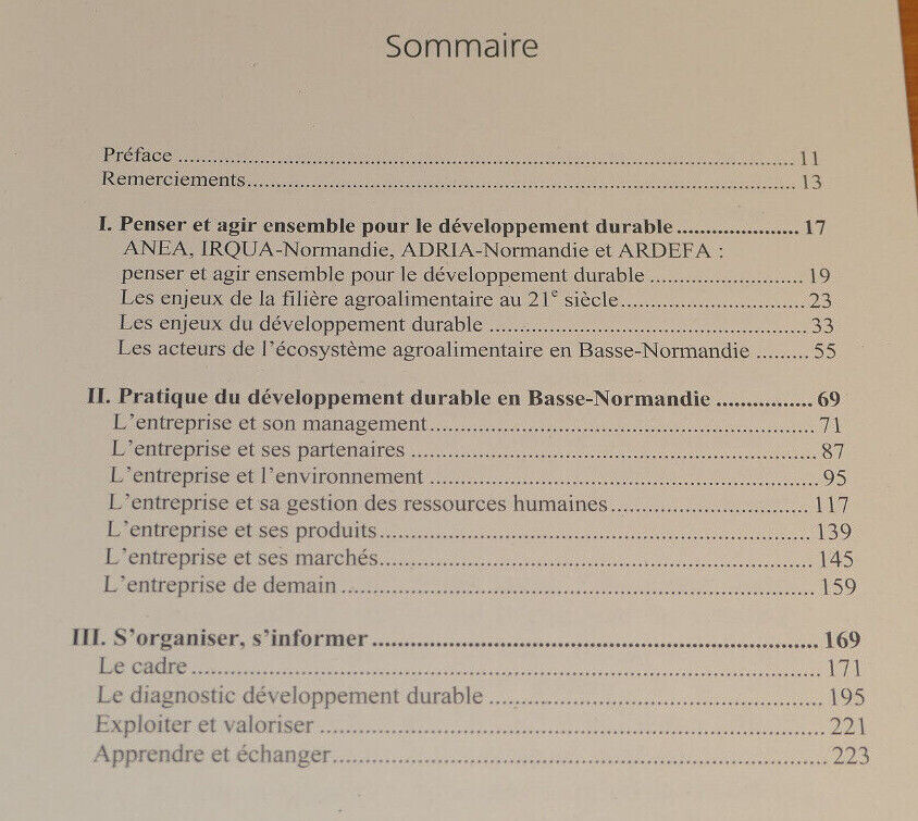 DEVELOPPEMENT DURABLE ET AGROALIMENTAIRE / BASSE-NORMANDIE / 2010
