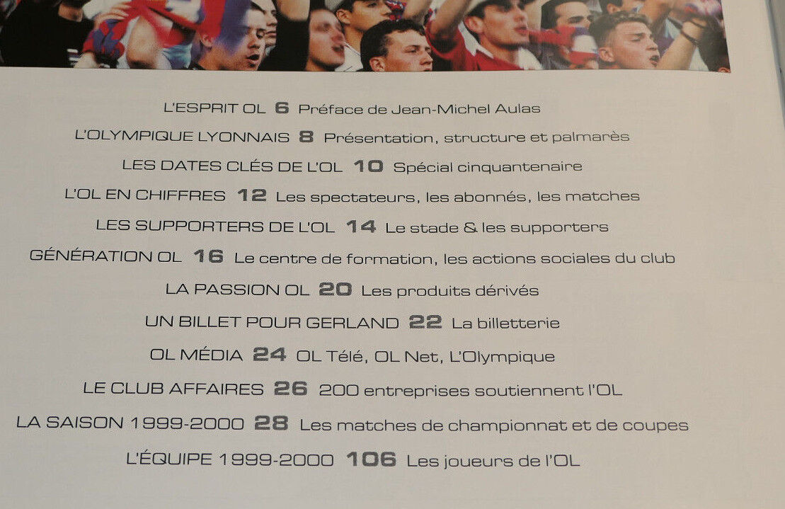 OLYMPIQUE LYONNAIS 1999 2000 / OL LYON FOOTBALL FOOT SPORT PHOTOS