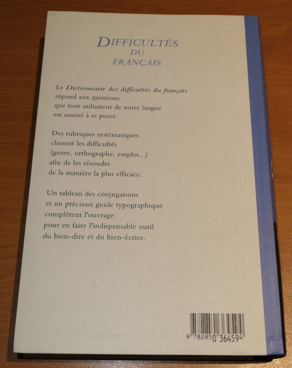 DICTIONNAIRE DES DIFFICULTES DU FRANCAIS / JEAN-PAUL COLIN / LANGUE ORTHOGRAPHE