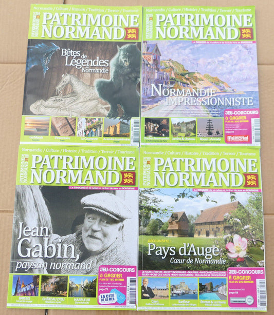 PATRIMOINE NORMAND / LOT 4 REVUES 2013 NUMEROS 84 85 86 89 / HISTOIRE NORMANDIE