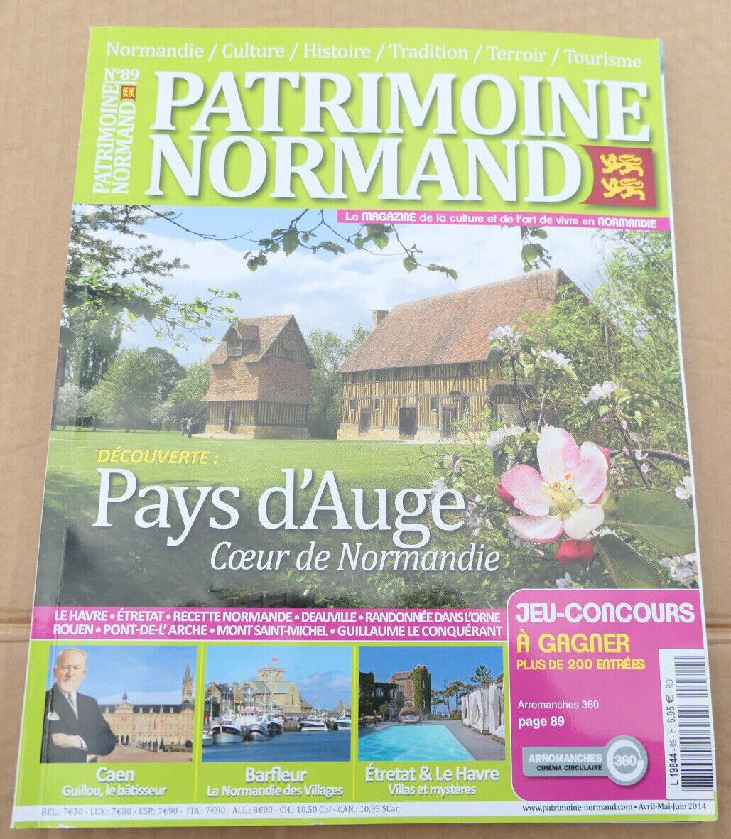 PATRIMOINE NORMAND / LOT 4 REVUES 2013 NUMEROS 84 85 86 89 / HISTOIRE NORMANDIE