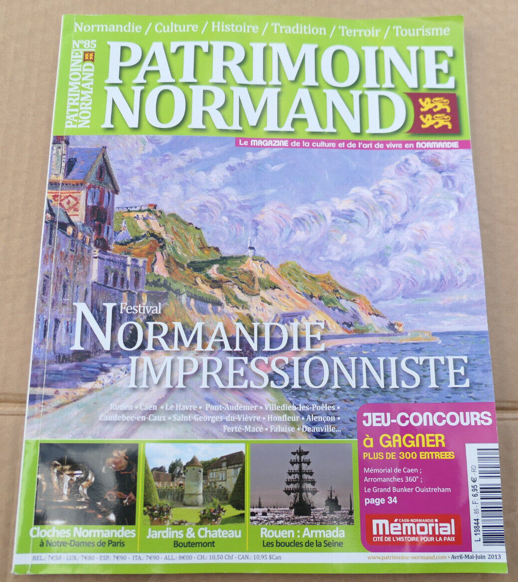PATRIMOINE NORMAND / LOT 4 REVUES 2013 NUMEROS 84 85 86 89 / HISTOIRE NORMANDIE