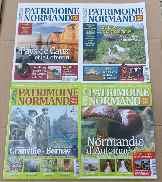 PATRIMOINE NORMAND / LOT 4 REVUES 2012 NUMEROS 80 81 82 83 / HISTOIRE NORMANDIE