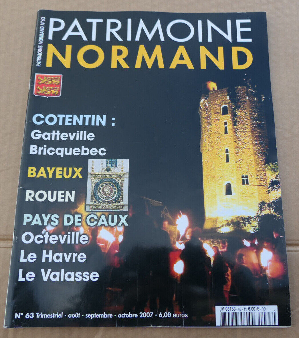 PATRIMOINE NORMAND / LOT 4 REVUES 2007 NUMEROS 63 64 65 66 / HISTOIRE NORMANDIE