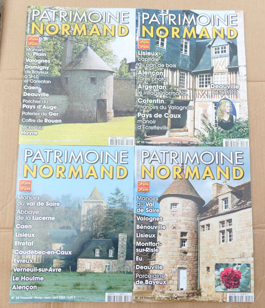 PATRIMOINE NORMAND / LOT 4 REVUES 2004 NUMEROS 49 52 53 54 / HISTOIRE NORMANDIE