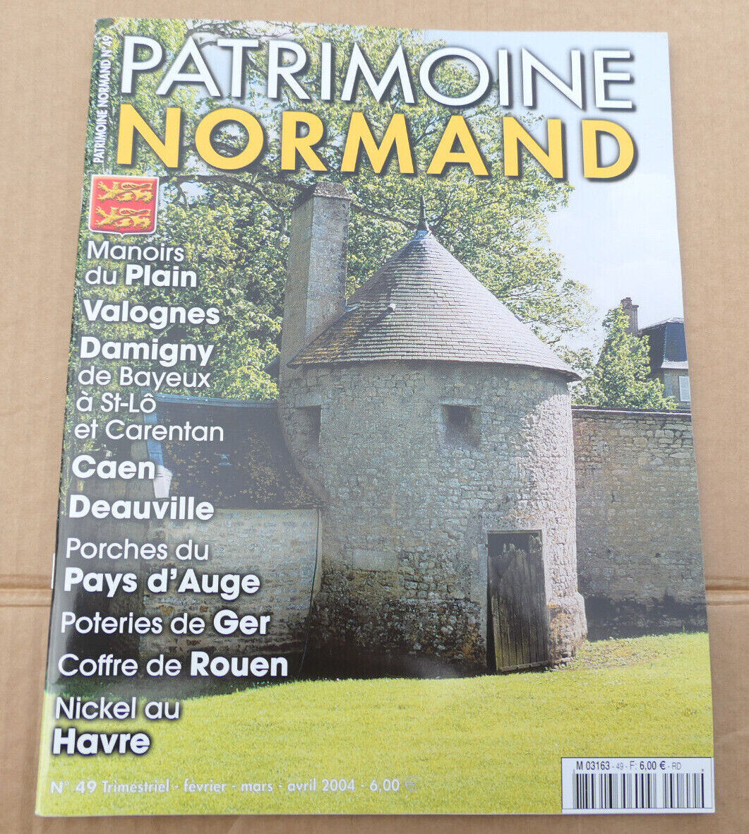 PATRIMOINE NORMAND / LOT 4 REVUES 2004 NUMEROS 49 52 53 54 / HISTOIRE NORMANDIE