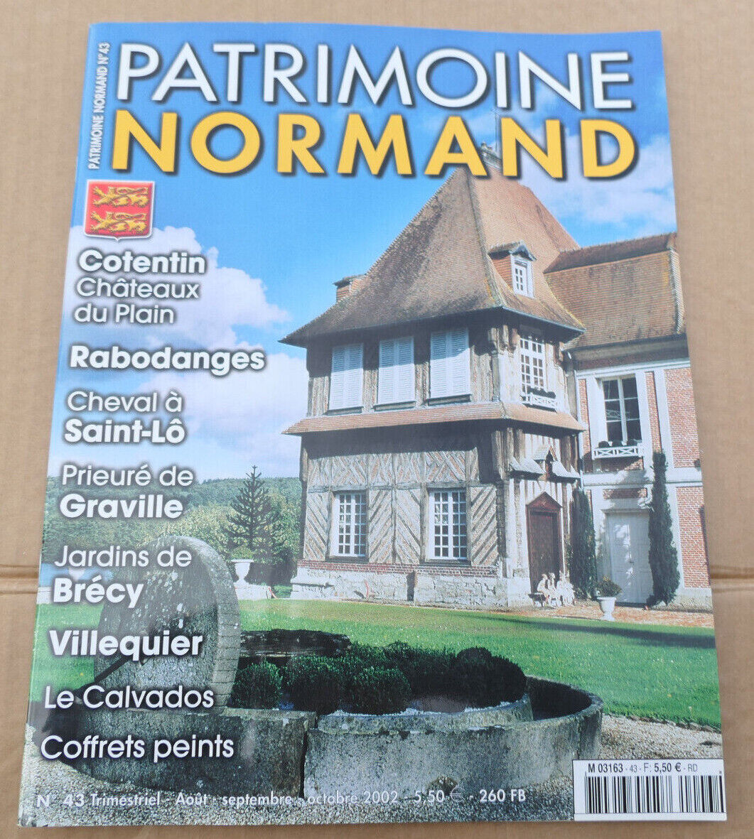 PATRIMOINE NORMAND / LOT 4 REVUES 2002 NUMEROS 41 42 43 44 / HISTOIRE NORMANDIE