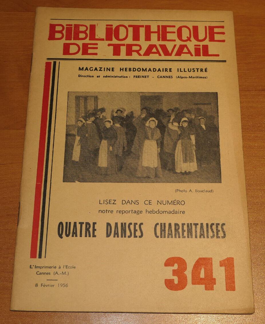 BIBLIOTHEQUE DE TRAVAIL N°341 / QUATRE DANSES CHARENTAISES / 1956