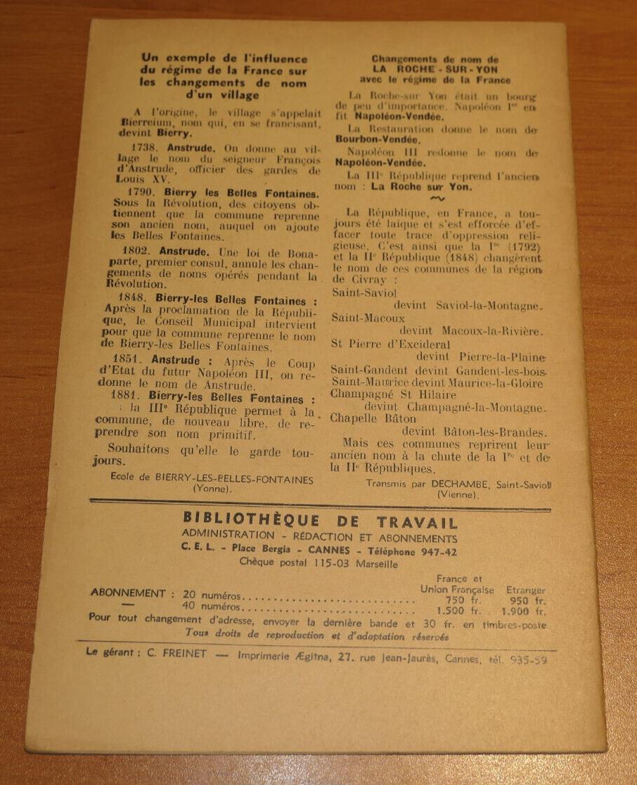 BIBLIOTHEQUE DE TRAVAIL N°341 / QUATRE DANSES CHARENTAISES / 1956