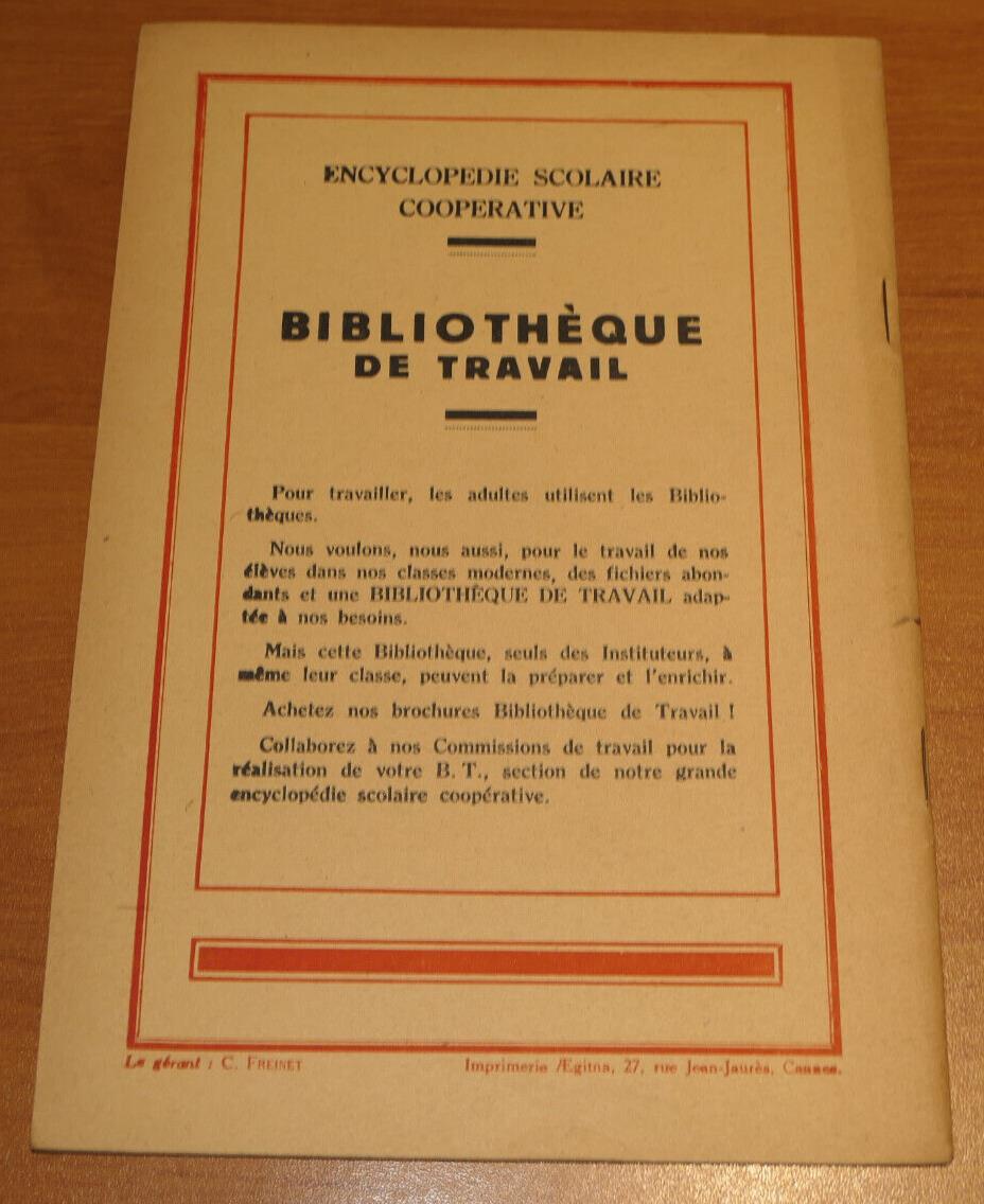 BIBLIOTHEQUE DE TRAVAIL N°58 / HISTOIRE DES MAITRES D'ECOLE / 1948