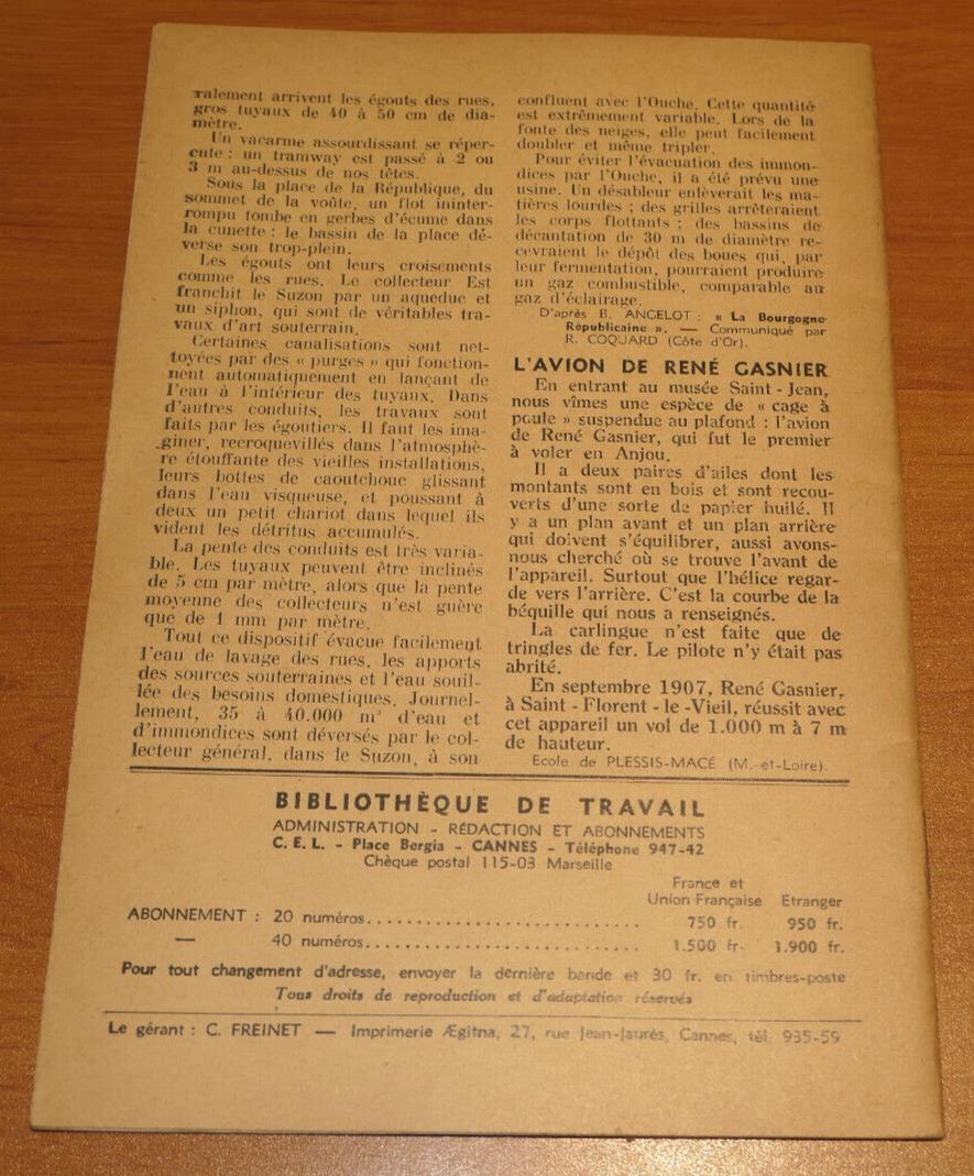 BIBLIOTHEQUE DE TRAVAIL N°313 / LA TAPISSERIE DE BAYEUX / 1955