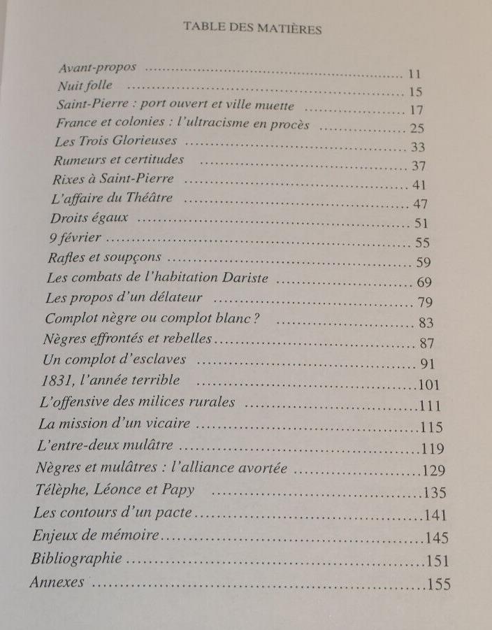 UN COMPLOT D'ESCLAVES MARTINIQUE 1831 / GEORGES MAUVOIS / 1998