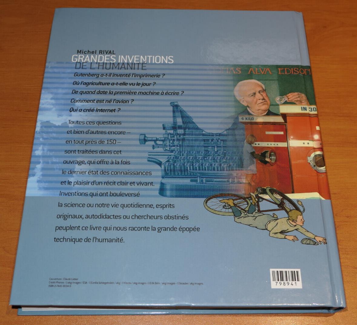 GRANDES INVENTIONS DE L'HUMANITE / MICHEL RIVAL LAROUSSE 2006 SCIENCE TECHNIQUE