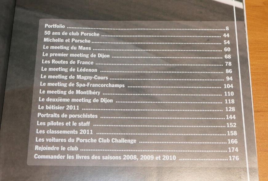 PORSCHE CLUB MOTORSPORT SAISON 2011 911 TROPHY CAYMAN CUP GT3 CHALLENGE SPORT