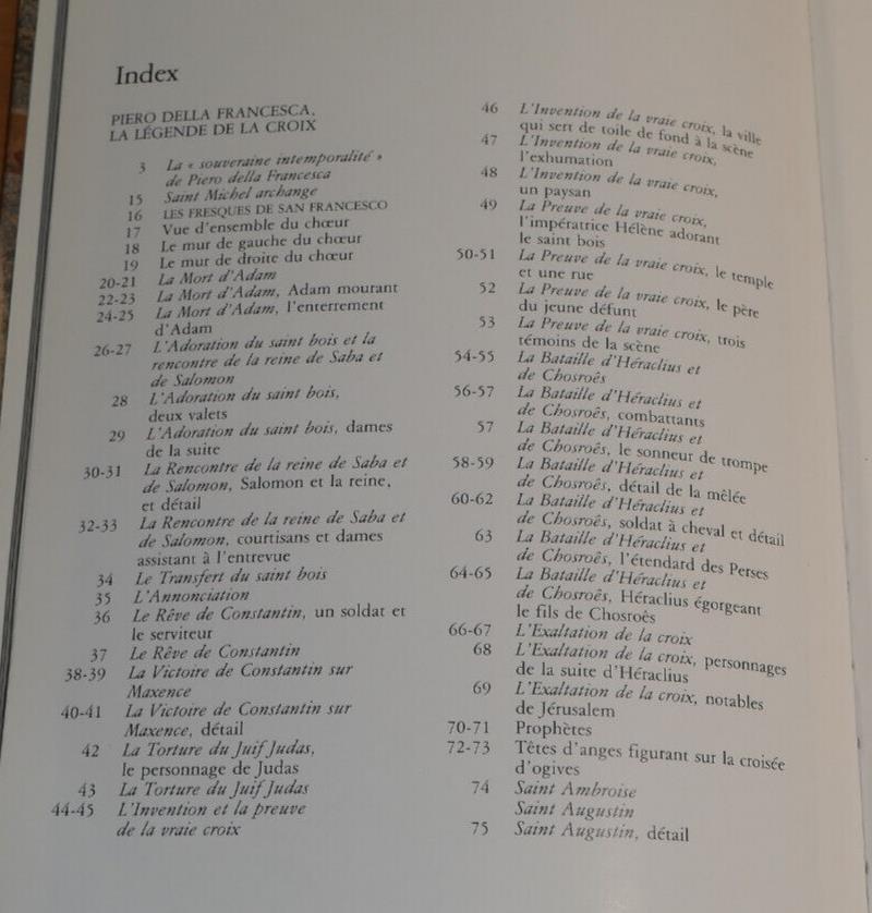 PIERO DELLA FRANCESCA LA LEGENDE DE LA CROIX / EDITIONS ATLAS 1985