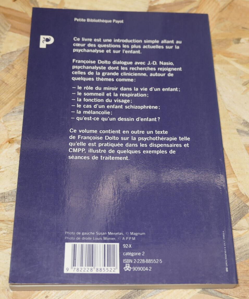 FRANCOISE DOLTO J.-D. NASIO / L'ENFANT DU MIROIR / PAYOT 1992 / PSYCHANALYSE