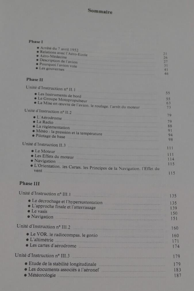 MANUEL DU PILOTE D'AVION VOL A VUE SFACT CEPADUES 1980 AERONAUTIQUE AVIATION