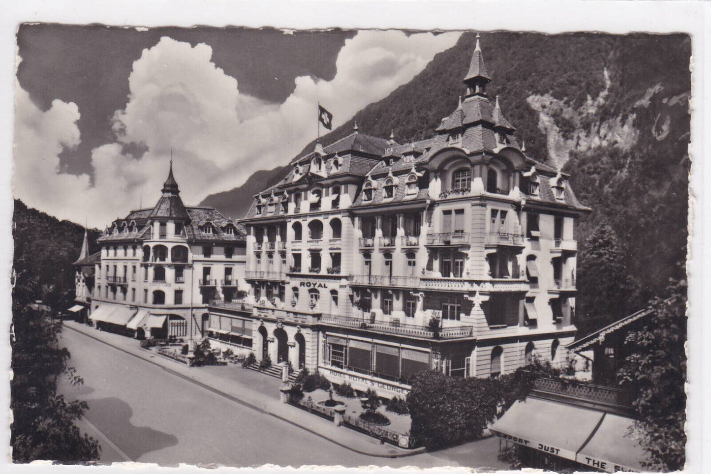 OLD POSTCARD CPA HOTEL ROYAL ST GEORGES INTERLAKEN