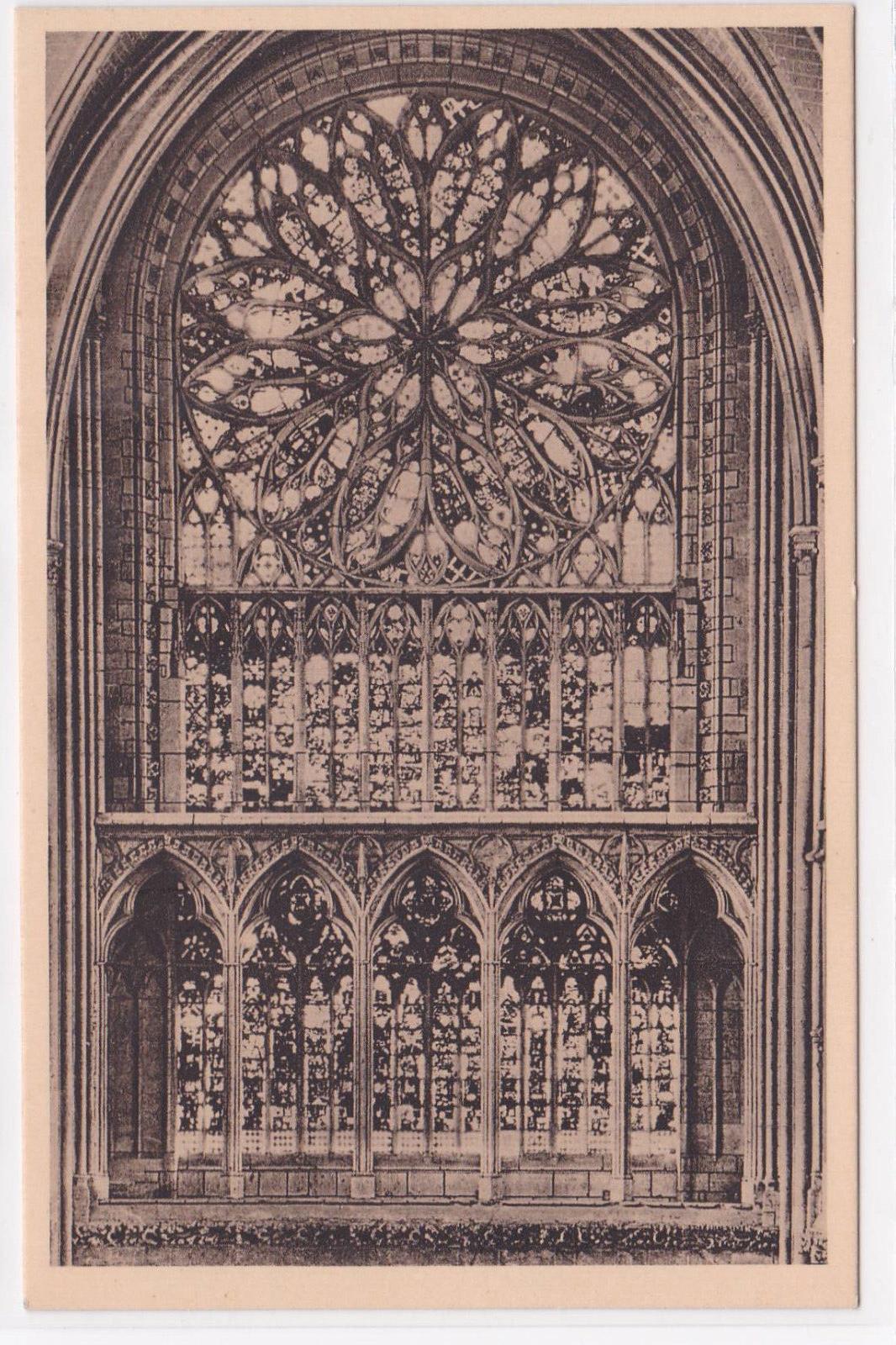CARTE POSTALE ANCIENNE CPA CATHEDRALE D'AMIENS ROSE SUD XVe SIECLE